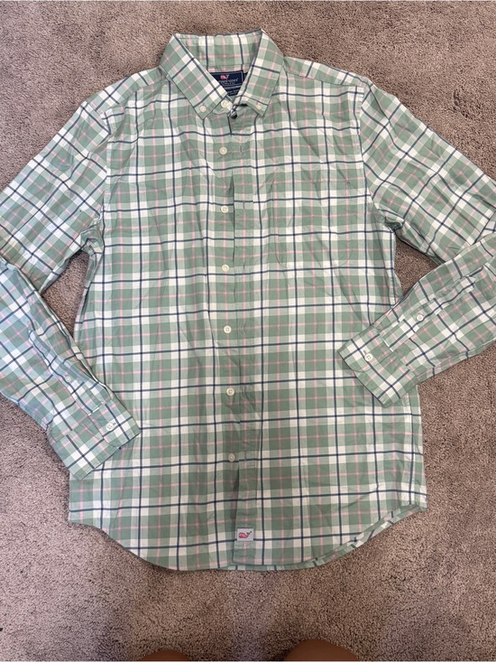 Vineyard Vines Other - Vineyard Vines Mint Green and White Plaid Button-Down Shirt